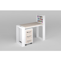 Маникюрный стол "Matrix" с подставкой для лаков и тумбой