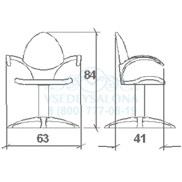 Кресло парикмахерское Zaffira