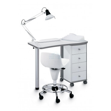 Стол маникюрный белый 204 L