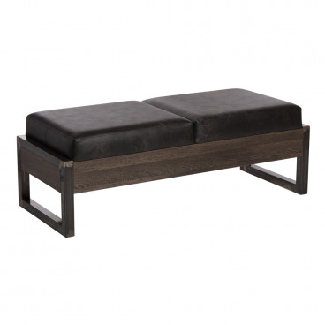 Пуф для барбершопа &quot;Брикстон&quot; двухместный