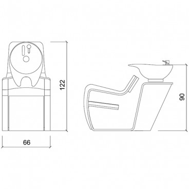 Мойка парикмахерская &quot;BLACKWASH&quot;