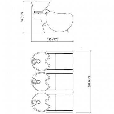 Мойка парикмахерская &quot;MAMBOWASH 3P BASIC&quot;