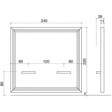 Зеркало парикмахерское &quot;Otello Infinite (240)&quot;