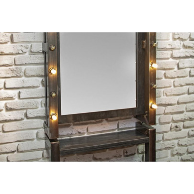 Мужское барбер зеркало Andres с подставкой и подсветкой