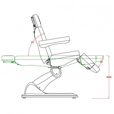 Кресло косметологическое МК33 с тремя моторами