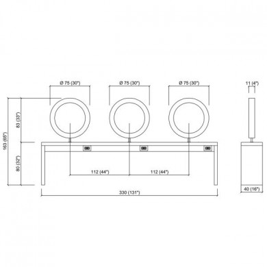 Зеркало парикмахерское &quot;Triobert Wall&quot;